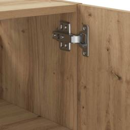 Berkfield Home Wall Cabinet Artisan Oak 60x31x70 cm Engineered Wood in Brown - Size: 60 x 31 x 70 cm - thumbnail 8