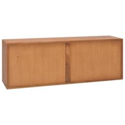 Berkfield Home TV Cabinet 110x30x40 cm Solid Teak Wood in Brown - Size: 110 x 30 x 40 cm - thumbnail 4