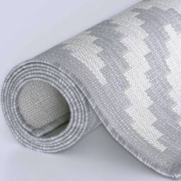 THE RUGS Outdoor Indoor Diamond Garden Patio Rug Weather Resistant Jet Washable in Grey - Size: 240 cm x 340 cm - thumbnail 6