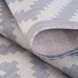 THE RUGS Outdoor Indoor Diamond Garden Patio Rug Weather Resistant Jet Washable in Grey - Size: 240 cm x 340 cm - thumbnail 4