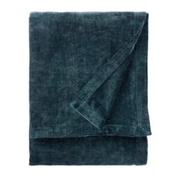 Yard Heavy Chenille Velvet Throw in Navy - Size: 130 cm x 180 cm - thumbnail 2