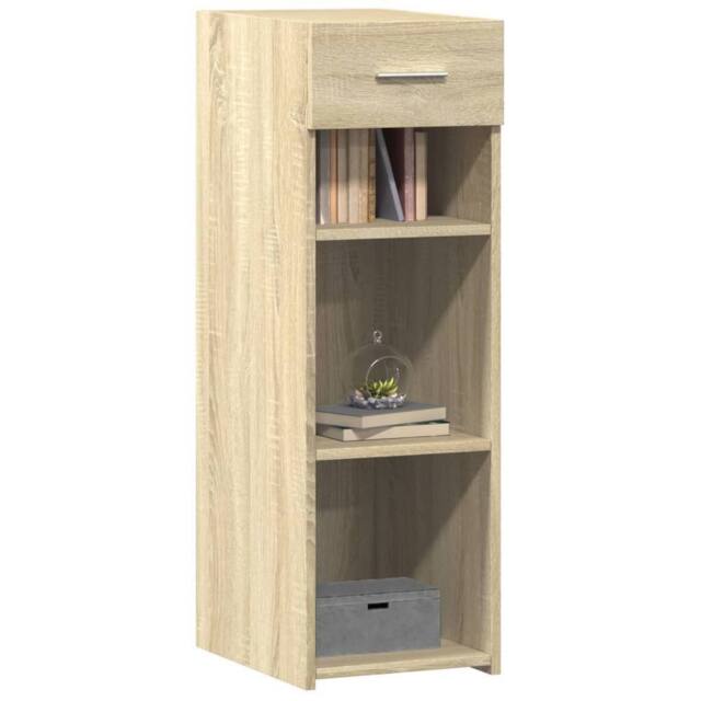 Berkfield Home Sideboard Sonoma Oak 30x42.5x93 cm Engineered Wood in Light Tan - image 1