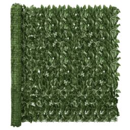 Berkfield Home Balcony Privacy Screen with Dark Green Leaves 300x150 cm - thumbnail 2