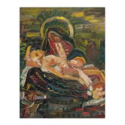 Artery8 Pieta Virgin Mary & Christ Kubincan Framed Wall Art Print in Green - Size: A3 - thumbnail 3