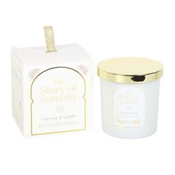 Something Different The Story of Serenity Vanilla & Coconut Candle in White - thumbnail 2