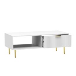 Hygrad Built to Survive Wooden Coffee Table White For Living Room With Storage Drawer - thumbnail 4