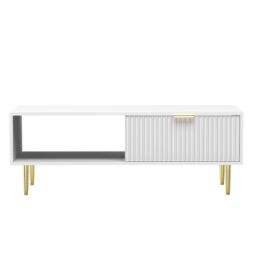 Hygrad Built to Survive Wooden Coffee Table White For Living Room With Storage Drawer - thumbnail 5