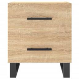 Berkfield Home Bedside Cabinets 2 pcs Sonoma Oak 40x35x47.5 cm Engineered Wood in Light Tan - thumbnail 6