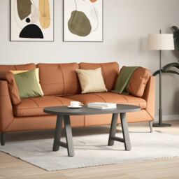 Berkfield Home Coffee Table Legs A-Shaped 2 pcs Anthracite¬†38x(42-43) cm Steel in Black - thumbnail 2
