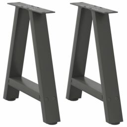 Berkfield Home Coffee Table Legs A-Shaped 2 pcs Anthracite¬†38x(42-43) cm Steel in Black - thumbnail 1