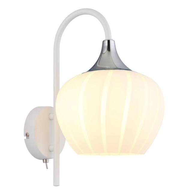 Netlighting Maxy Dome Wall Lamp White Matt Opal Glass Shade 1x E27 - image 1
