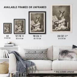 "Artery8 And so was his grandfather Francisco Goya Wall Art Poster Print in Grey - Size: W18"" x H24""" - thumbnail 3