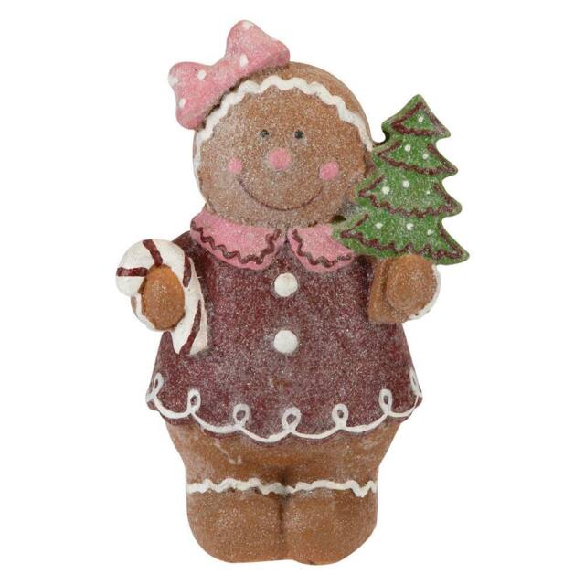 VFM e-Store Christmas Gingerbread Figurines Decoration 16cm x 9.5cm Brown X 1 - Size: 16 cm x 9.5 cm - image 1