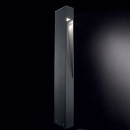 Netlighting Mercurio 1 Light Outdoor Bollard Anthracite IP44 G9 in Black - thumbnail 2