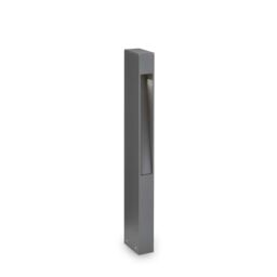 Netlighting Mercurio 1 Light Outdoor Bollard Anthracite IP44 G9 in Black - thumbnail 1