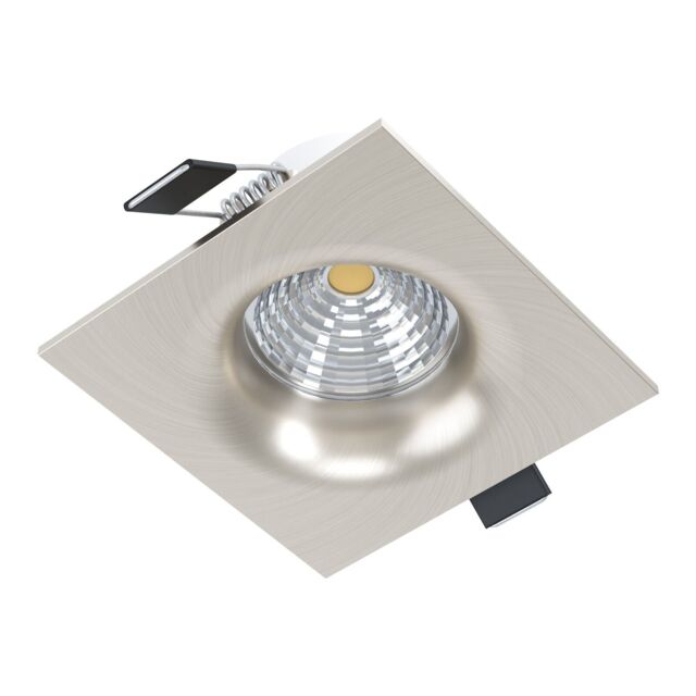 Loops Wall / Ceiling Flush Square Downlight Satin Nickel Spotlight 6W Built in LED in Metallics - image 1