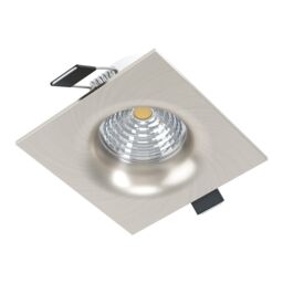 Loops Wall / Ceiling Flush Square Downlight Satin Nickel Spotlight 6W Built in LED in Metallics - thumbnail 1