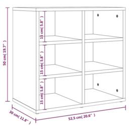 Berkfield Home Shoe Cabinet Sonoma Oak 52.5x30x50 cm in Light Oak - thumbnail 9