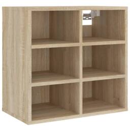 Berkfield Home Shoe Cabinet Sonoma Oak 52.5x30x50 cm in Light Oak - thumbnail 1