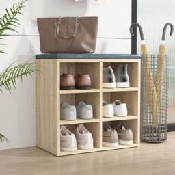 Berkfield Home Shoe Cabinet Sonoma Oak 52.5x30x50 cm in Light Oak - thumbnail 8