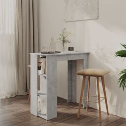 Berkfield Home Bar Table with Shelf Concrete Grey 102x50x103.5 cm Engineered Wood