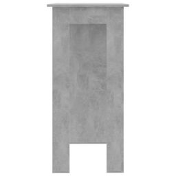 Berkfield Home Bar Table with Shelf Concrete Grey 102x50x103.5 cm Engineered Wood - thumbnail 4