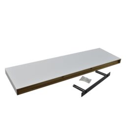 Harbour Housewares 6x 80cm Floating Wall Shelves - Wall Mountable for Storage & Display in White - Size: 6x 80 cm - thumbnail 4
