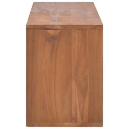 Berkfield Home TV Cabinet 90x30x40 cm Solid Teak Wood in Brown - Size: 90 x 30 x 40 cm - thumbnail 3