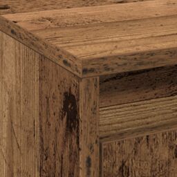 Berkfield Home TV Cabinet with LED - Old Wood, 139.5x34x50 cm, Made from Engineered Wood in Brown - Size: 139.5x34x50 cm - thumbnail 9