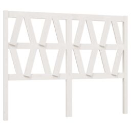 Berkfield Home Bed Headboard White 126x4x100 cm Solid Wood Pine - Size: 126 x 4 x 100 cm - thumbnail 2