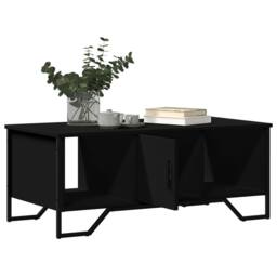 Berkfield Home Coffee Table Black 100x51x40 cm Engineered Wood - Size: 100 x 51 x 40 cm - thumbnail 9