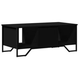 Berkfield Home Coffee Table Black 100x51x40 cm Engineered Wood - Size: 100 x 51 x 40 cm - thumbnail 7