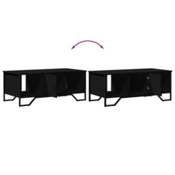 Berkfield Home Coffee Table Black 100x51x40 cm Engineered Wood - Size: 100 x 51 x 40 cm - thumbnail 8
