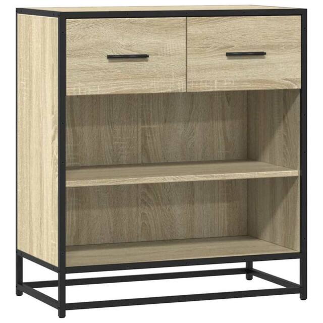 Berkfield Home Sideboard Sonoma Oak 68x35x76 cm Engineered Wood in Light Tan - Size: 68 x 35 x 76 cm - image 1