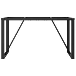 Berkfield Home Dining Table Legs O-Frame 140x60x73 cm Steel in Black - Size: 140 x 60 x 73 cm - thumbnail 4