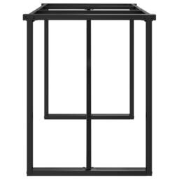 Berkfield Home Dining Table Legs O-Frame 140x60x73 cm Steel in Black - Size: 140 x 60 x 73 cm - thumbnail 5