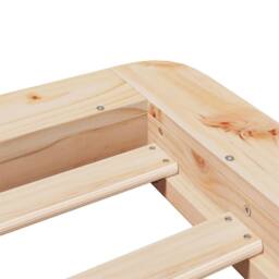 Berkfield Home Modern Bed Frame without Mattress 90x190 cm Single Solid Wood Pine in Natural - thumbnail 7