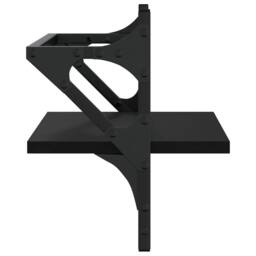 Berkfield Home Wall Shelves with Bars 2 pcs Black 40x25x30 cm - Size: 40 x 25 x 30 cm - thumbnail 6