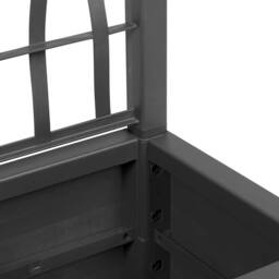 Berkfield Home Modern Dark Grey Garden Planter with Trellis - 36x36x140 cm - Size: 36 x 36 x 140 cm - thumbnail 6