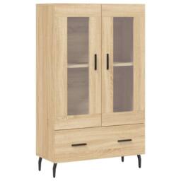 Berkfield Home Highboard Sonoma Oak 69.5x31x115 cm Engineered Wood in Light Tan