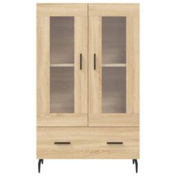 Berkfield Home Highboard Sonoma Oak 69.5x31x115 cm Engineered Wood in Light Tan - thumbnail 6