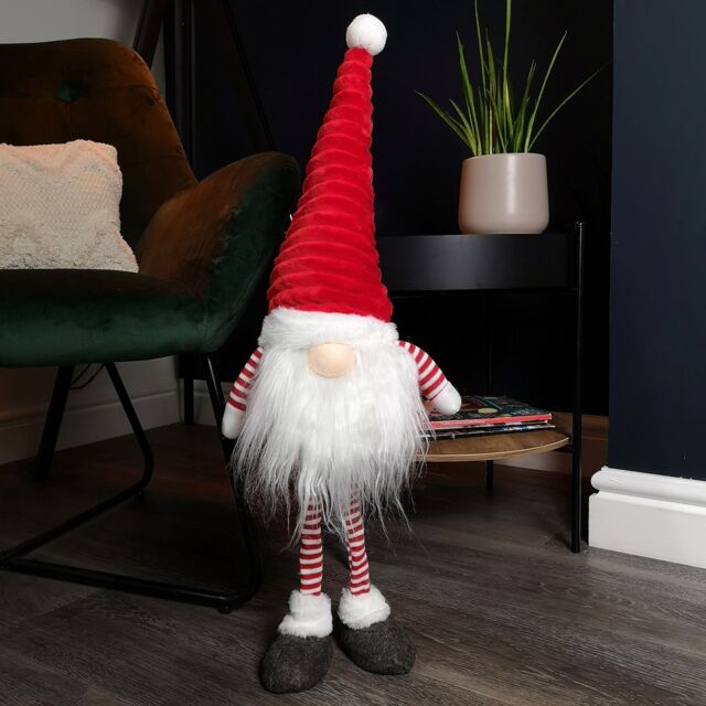 Samuel Alexander 67cm Standing Plush Christmas Gonk with Grooved Hat in Red - image 1