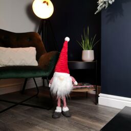 Samuel Alexander 67cm Standing Plush Christmas Gonk with Grooved Hat in Red - thumbnail 2