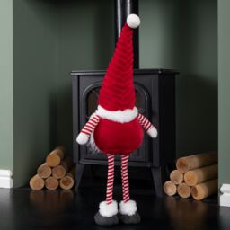 Samuel Alexander 67cm Standing Plush Christmas Gonk with Grooved Hat in Red - thumbnail 7