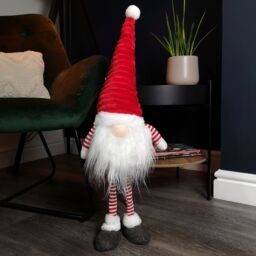 Samuel Alexander 67cm Standing Plush Christmas Gonk with Grooved Hat in Red - thumbnail 1