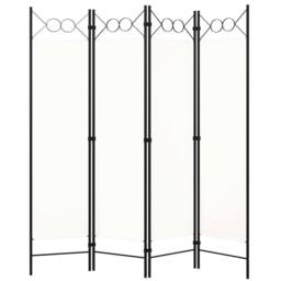 Berkfield Home 4-Panel Room Divider Cream White 160x180 cm - thumbnail 2