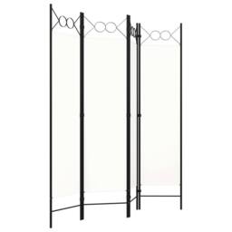 Berkfield Home 4-Panel Room Divider Cream White 160x180 cm - thumbnail 1
