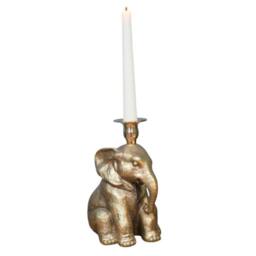 Gifts Direct 2 U Single Elephant Candle Holder in Gold