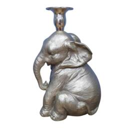 Gifts Direct 2 U Single Elephant Candle Holder in Gold - thumbnail 2