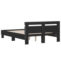Berkfield Home Durable Bed Frame with LED without Mattress Black 120x200 cm - Size: Small Double - thumbnail 9